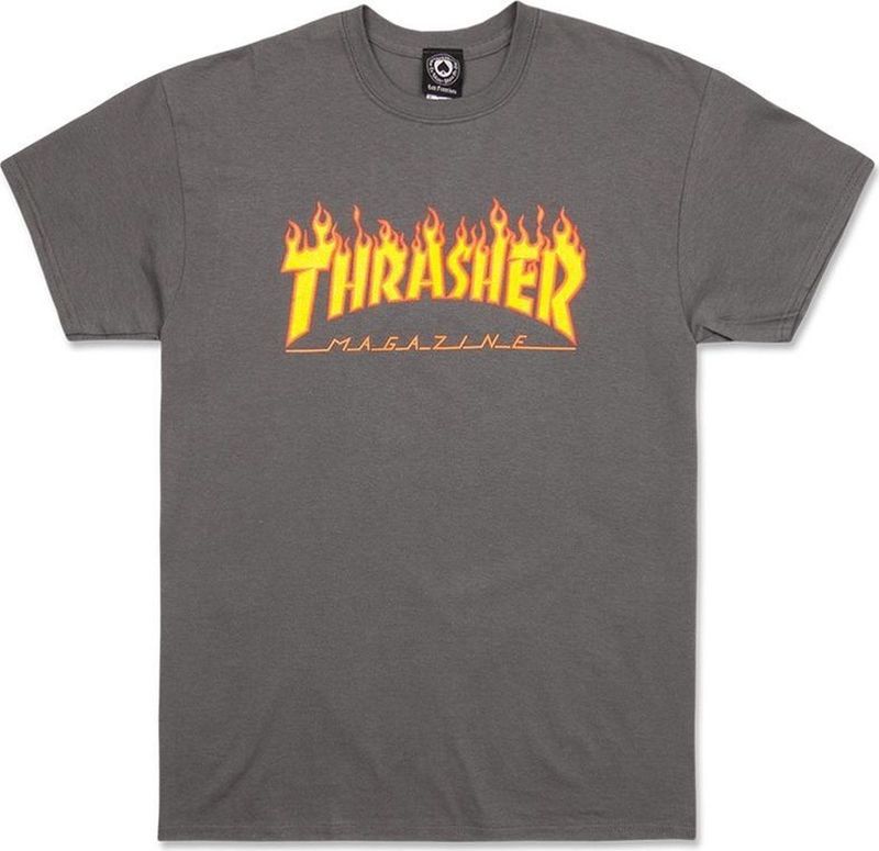 Thrasher Flame T-Shirt Charcoal