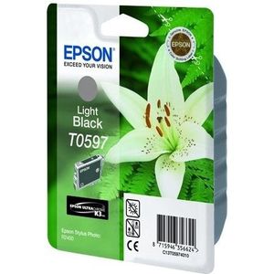 Epson T0597 inktcartridge licht zwart (origineel)
