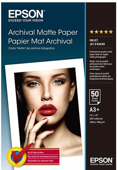 Epson - S041340 - Archival Matte Paper - A3+ - 189 Grams - 50 Vel