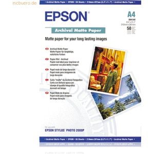 Epson Fotopapier S041342 A4 Archival Matte Paper (50 vel)
