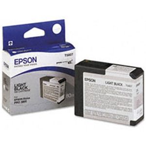 Epson T5807 inkt cartridge licht zwart (origineel)