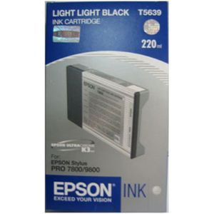 Epson Inktpatroon T6039 - Light Light Black/Licht Licht Zwart - 220ml (origineel)