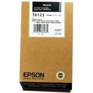 Epson T6121 inktcartridge foto zwart hoge capaciteit origineel