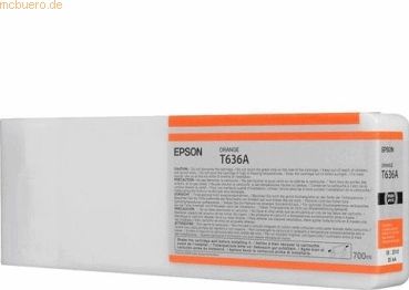 Epson Singlepack Orange T636A00 UltraChrome HDR 700 ml inktcartridge 1 stuk(s) Origineel Oranje