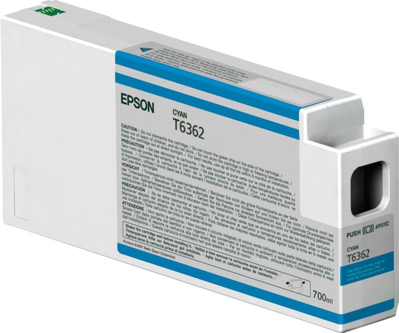 Epson Singlepack Cyan T636200 UltraChrome HDR 700 ml inktcartridge 1 stuk(s) Origineel Cyaan