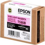Epson T580B inktcartridge vivid licht magenta (origineel)