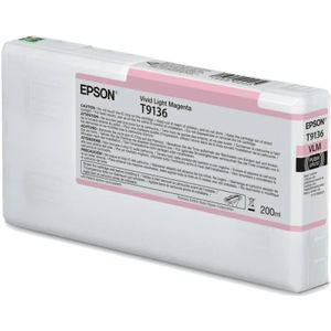 Epson T9136 inktcartridge licht magenta (origineel)