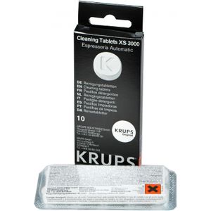 Krups XS3000 Reinigungstabletten (für alle Krups Vollautomaten, 10 Stück, hygienische Komplett-Reinigung)