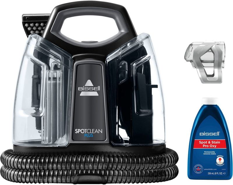 BISSELL SpotClean Plus Draagbare Vlekkenreiniger - Tapijtreiniger, Bank Reiniger, Auto, Matras, Sneaker & Zetelreiniger - Carpet Cleaner Apparaat - Triple Action Reinigingsmachine - Spot Cleaner met Kompakt Design - Krachtige 330W Motor - 3724N