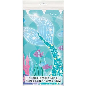 Unique Party Supplies - Kunststof Tafelkleed - Zeemeerminnenfeest - 2,13 m x 1,37 m