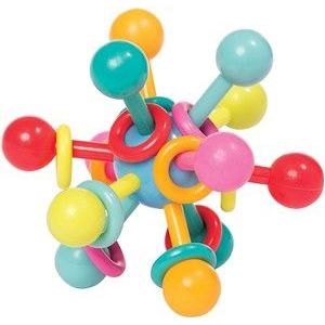 Manhattan Toy Atom Rammelaar & Bijtring Grasping Activity Baby Speelgoed, Veelkleurig, 1 Count (Pack van 1)