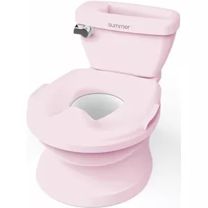 Kinderpotje, leertoilet met rugleuning, babytoiletpotje, trainingspotje voor kinderen, toilettraining, blauw