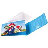 Super Mario uitnodigingen 8 stuks