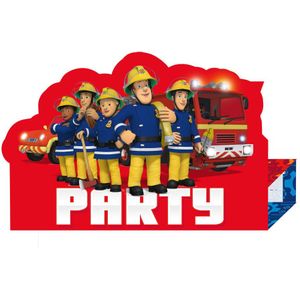Brandweerman Sam uitnodigingen, 8 st
