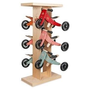 Kinderfeets leeg houten display voor Tiny Tot loopfietsen