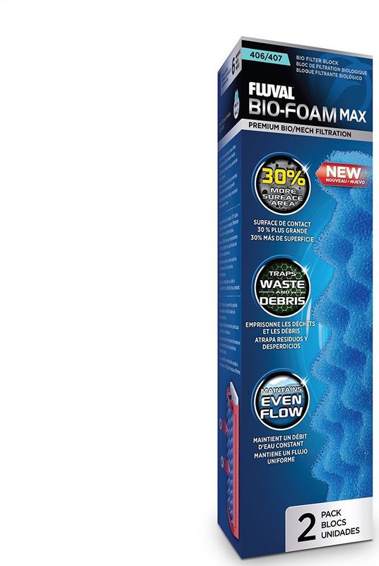 Fluval - Aquarium Filtermateriaal - Vissen - Fl Bio Foam Max 408 6x8x32cm Blauw - 1st
