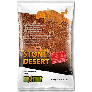 Exo Terra - Bodembedekking - Reptielen - Stone Desert Substraat Outback Red 10kg - 42x30x7cm Rood - 1st