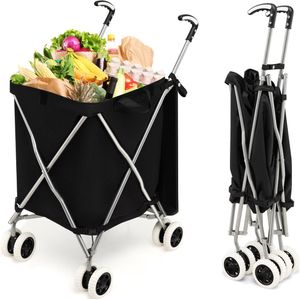 Bastilipo - Boodschappentrolley met 4 wielen met een inhoud van 37 liter, kleur: zwart, Alex Azabache-zwart Bastilipo - Boodschappentrolley met 4 wielen met een inhoud van 37 liter, kleur: zwart, Alex Azabache-zwart