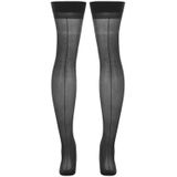 Sheer thigh high with backseam