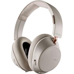 Plantronics Backbeat GO 810 Bluetooth-hoofdtelefoon, geheugenschuim, over-ear bone wit