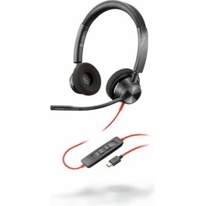 Poly Blackwire 3320 Headset Bedraad Hoofdband Kantoor/callcenter USB Type-C Zwart