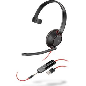 Poly Blackwire 5210 Headset Bedraad Hoofdband Kantoor/callcenter USB Type-A Zwart