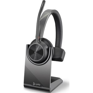 Poly Voyager 4310 UC Headset Draadloos Hoofdband Kantoor/callcenter USB Type-A Bluetooth Oplaadhouder Zwart