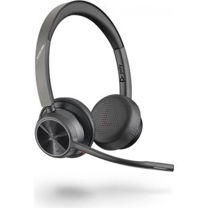 Poly Voyager 4320 UC Headset Draadloos Hoofdband Kantoor/callcenter USB Type-A Bluetooth Zwart