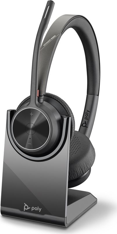 Poly Voyager 4320 UC Headset Draadloos Hoofdband Kantoor/callcenter USB Type-A Bluetooth Oplaadhouder Zwart
