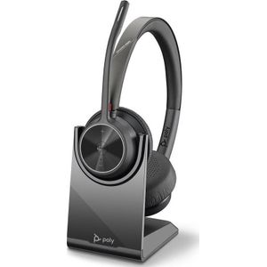Poly 218476-02 hoofdtelefoon/headset Bedraad en draadloos Hoofdband Kantoor/callcenter USB Type-A Bluetooth Oplaadhouder Zwart