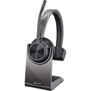 Poly Voyager 4320 UC Headset Draadloos Hoofdband Kantoor/callcenter USB Type-C Bluetooth Oplaadhouder Zwart