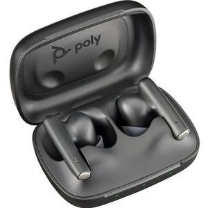 HP Poly Voyager Free 60 USB-C/A In Ear headset Computer Bluetooth Stereo Zwart Noise Cancelling Headset, Oplaadbox, Volumeregeling, Meeluisterfunctie,
