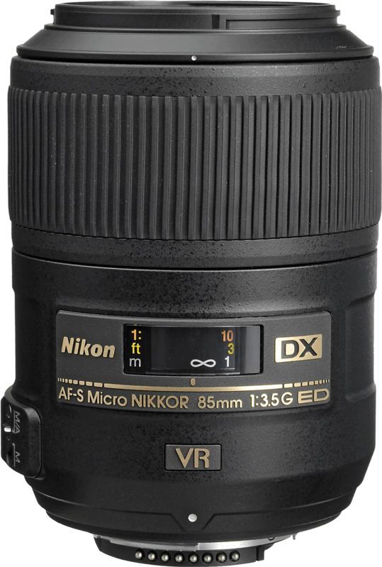 Nikon - AF-S 85mm f/3.5G ED VR DX Micro - Camera Lens - Zwart - Glass