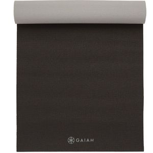 Gaiam 2-Color Yoga Mat - 6 mm - Granite Storm