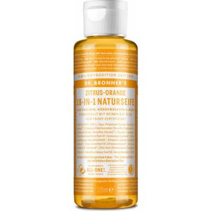 Dr. Bronner's - Citrus-Orange - Vloeibare Zeep - 120 ml - 18-in-1 Natuurlijke Zeep