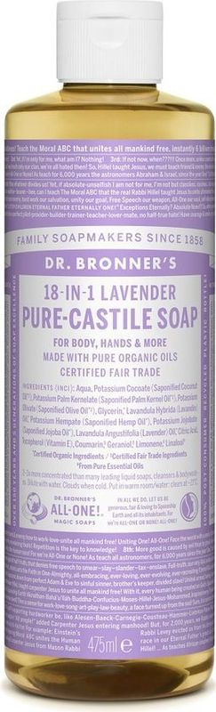 Dr. Bronner's - Vloeibare Zeep - Lavendel - Pure Castile - 475 ml