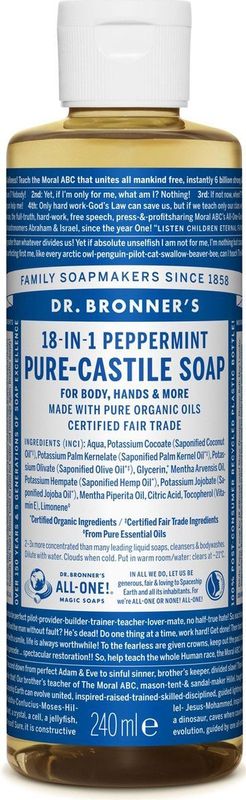Dr. Bronner's Liquid soap peppermint (240ml)