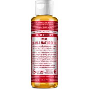 Dr. Bronner's - Vloeibare Zeep - Roos - 120 ml - 18-in-1 Natuurlijke Zeep