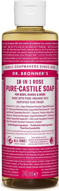 Dr. Bronner's - Vloeibare Zeep - Roos - 240 ml