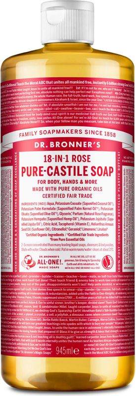 Dr. Bronner's - Vloeibare Zeep - Roos - 945 ml