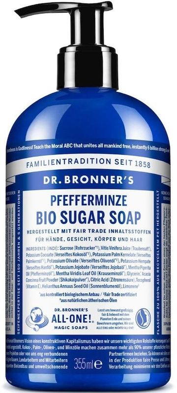 Dr. Bronner's Peppermunt Bio Sugar Handzeep 355 ml