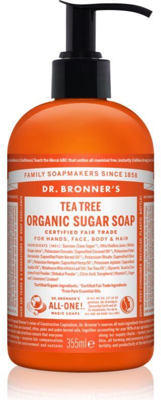 Dr. Bronner's - Teatree Bio Sugar Zeep - Karamelkleurig - 355 ml