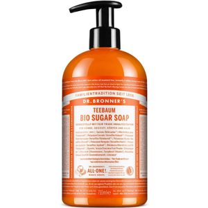 Dr. Bronner's - Teatree Bio Sugar Zeep - Karamelkleurig - 710 ml