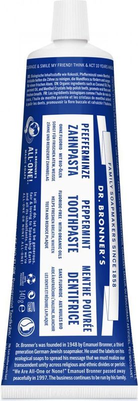 Tandpasta zonder fluoride - 140gr -Fluoride vrije tandpasta