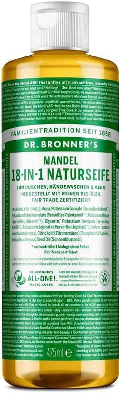 Dr Bronner's - Almond 18-in-1 - Vloeibare Zeep - 475 ml
