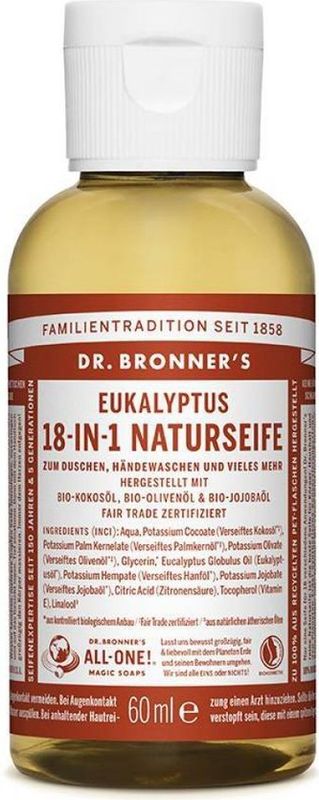 Dr. Bronner's - Eucalyptus - Vloeibare Zeep - 240 ml - 18-in-1 Natural Soap