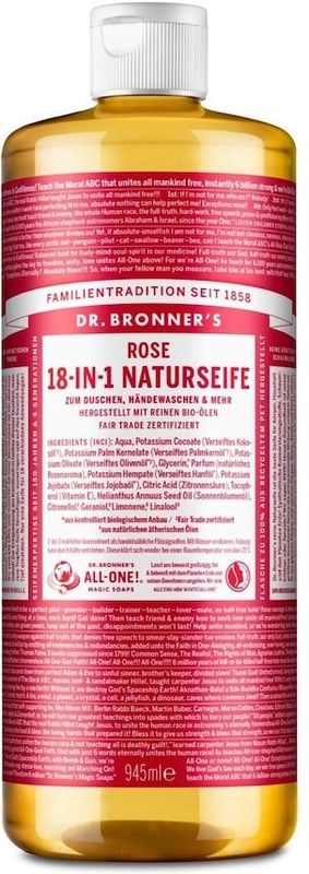 Dr. Bronner's - Rose - Vloeibare Zeep - 945 ml
