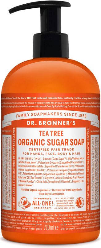 Dr Bronner's - Pure-Castile Vloeibare Zeep - Tea Tree - 710ml