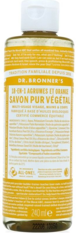 Dr. Bronner's - 18-in-1 Savon Pur Vegetal - Vloeibare Zeep - 240ml