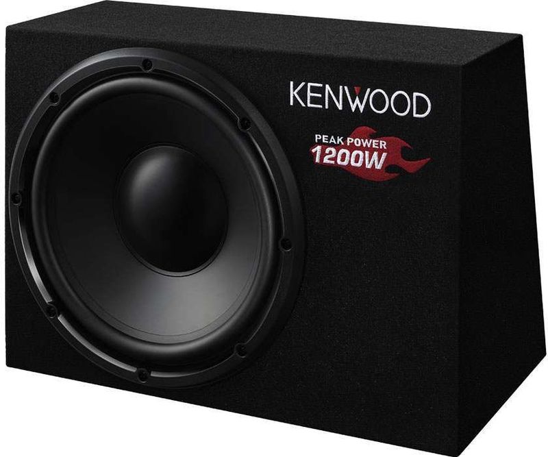 Kenwood KSC-W1200B - Auto Subwoofer - Zwart - Polypropyleen - 300 Watt